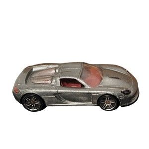 Vintage Hot Wheels Porsche‎ Carrera GT Silver Lightweight Portable Die Cast Cars